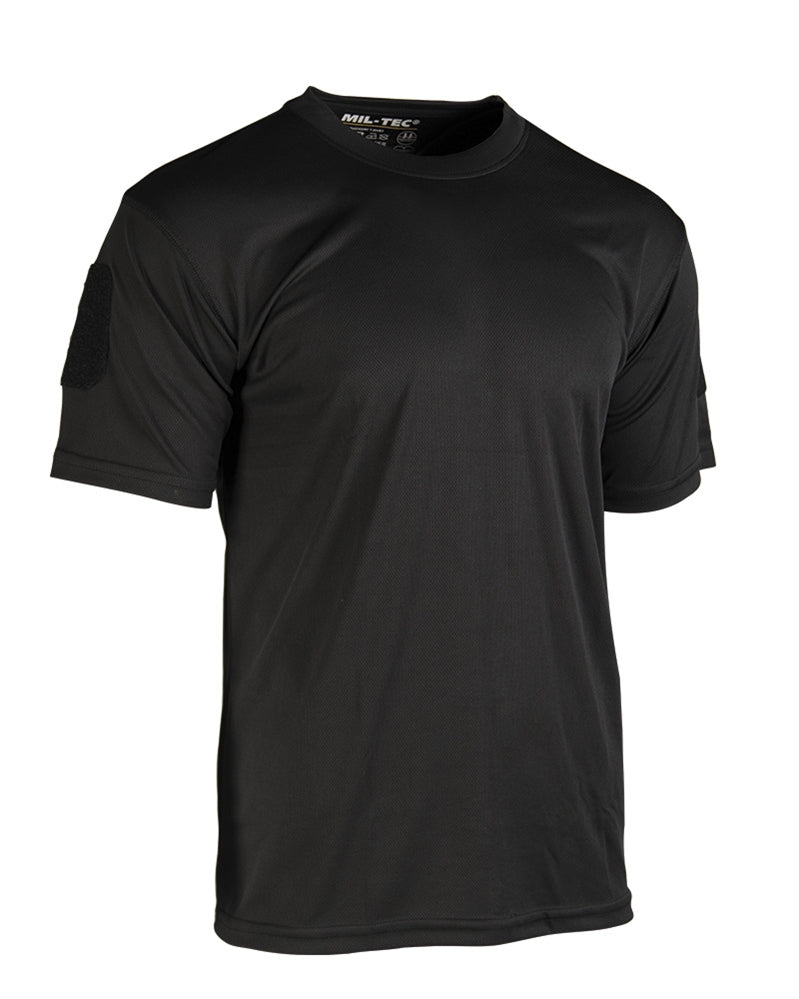 MIL-TEC BLACK TACTICAL T-SHIRT QUICKDRY