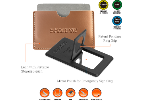 Credit Card Size Diamond Sharpening Stone Coarse / Fine / Extra-Fine