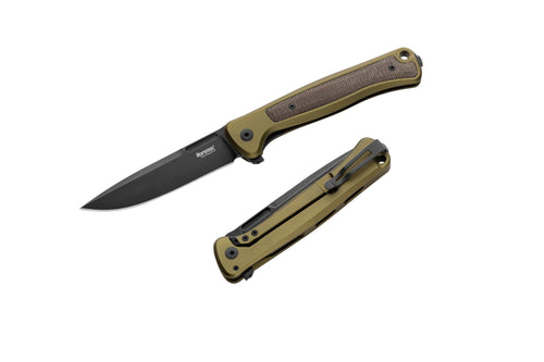 Skinny Aluminum - Green / Old Black blade