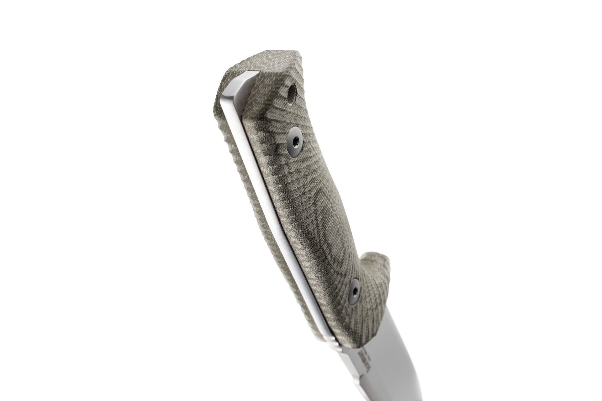 T5: fixed blade tactical knife - Green canvas, satin-finished blade