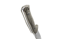 T5: fixed blade tactical knife - Green canvas, satin-finished blade